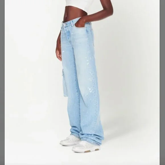 Off-White Painted Toybox Extralong Cargo Jeans - Picture 4 of 13